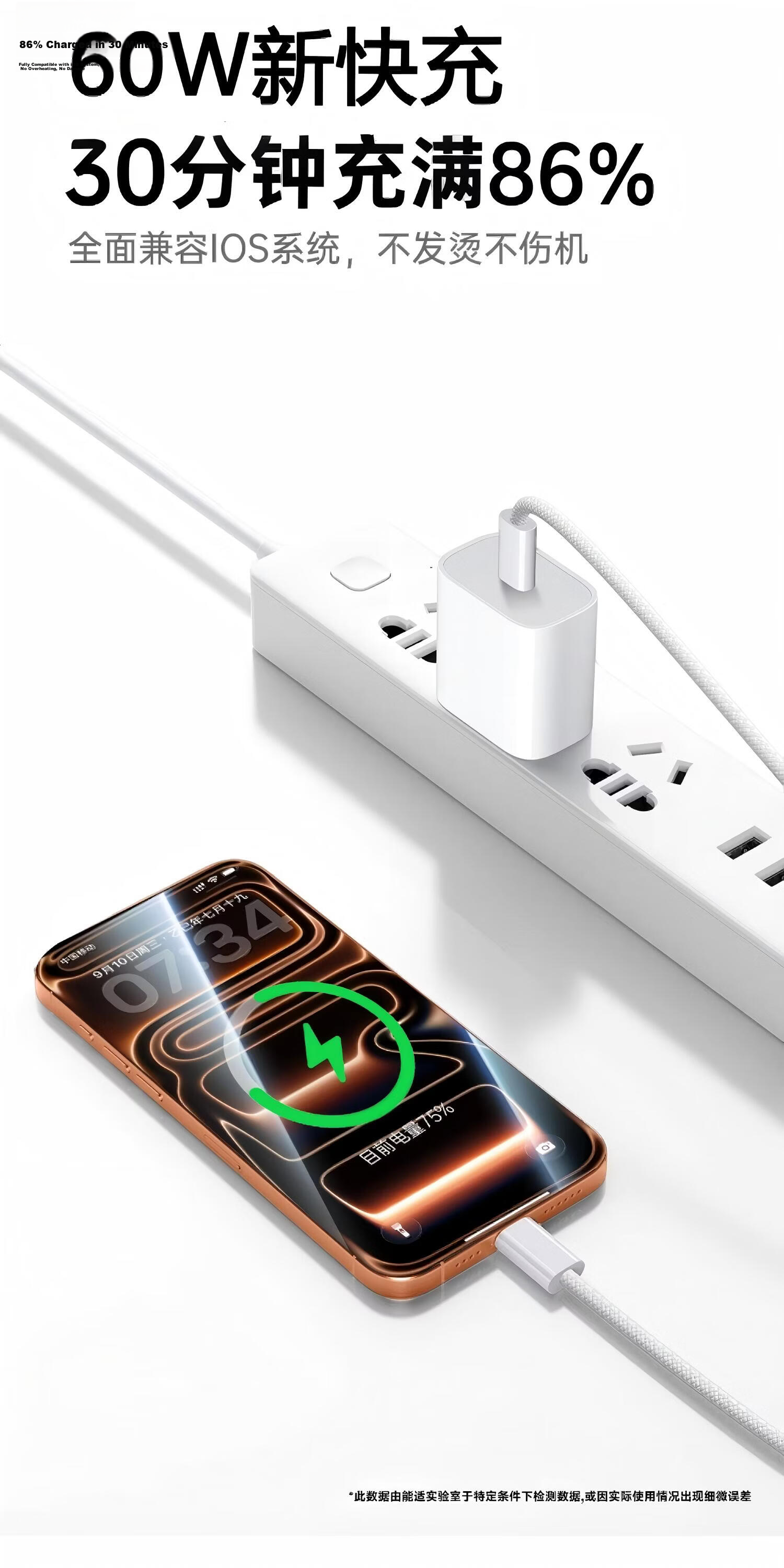 Apple iPhone 17/16/15 Dual-Head Type-C PD Fast Charging Cable C to C for iPhone 17 Pro Max/16e Tablet Car 2M White 5