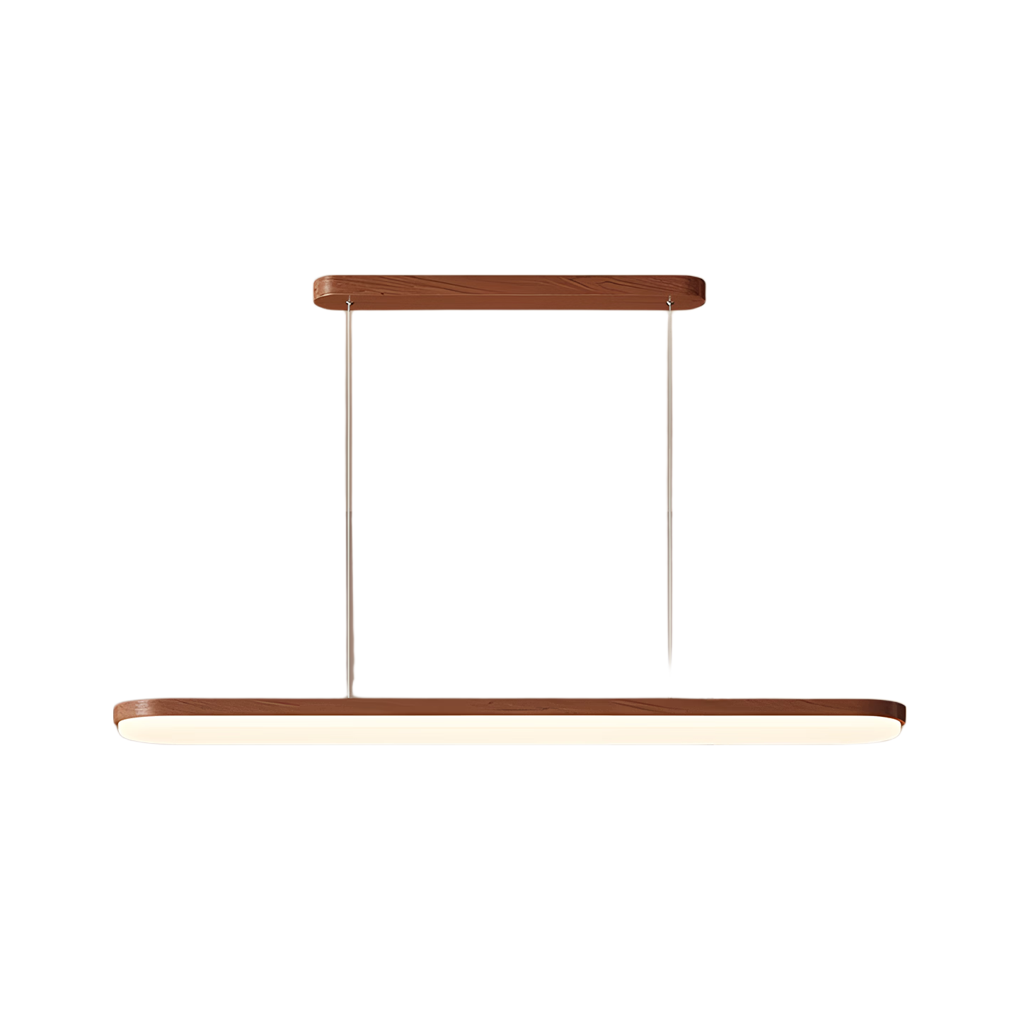 Hongyan Vintage Style Dining Pendant Ceiling Light 48W Full Spectrum Eye Protection Three-Stage Color Temperature Adjustable Black Walnut Wood Grain