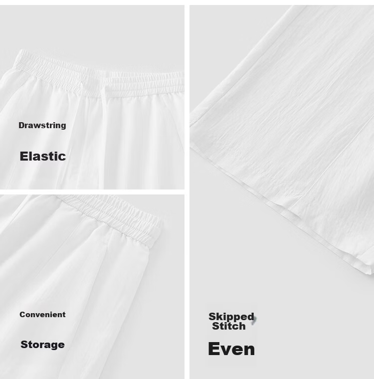 Semir Women's Casual Summer Sun-Protective Moisture-Wicking Textured Panel Loose Wide-Leg Pants 2026 Long Trousers 109326127012 15