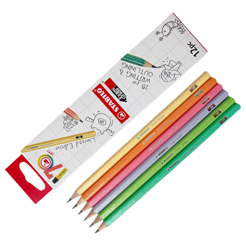 STABILO Little Color Pencil 2B Exam Answer Sheet Special Pencil Break-Resistant Writing Student Stationery