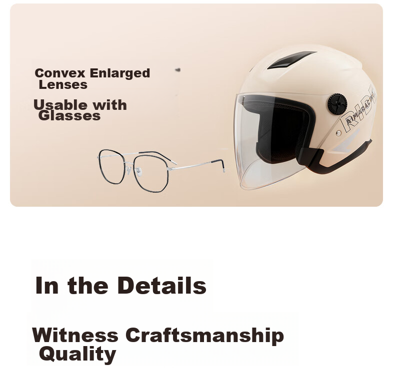 Aima Electric Bike Helmet Motorcycle Half Face Helmet Unisex 3/4 Helmet Windproof Fogproof Warm Single Lens Four Seasons Universal New National Standard Class A 3C Certified B21 Glossy Black 16