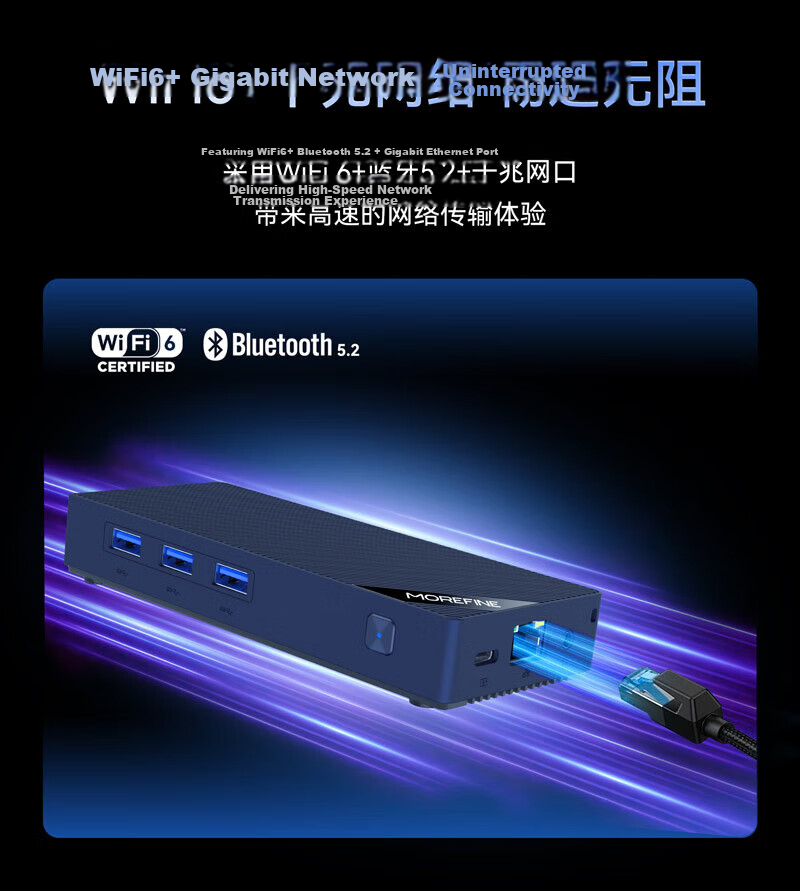 MOREFINE M10 Mini PC 13th Gen N150 Quad-Core Mini Desktop OpenClaw Support Full-Function Type-C 12GB DDR5 512GB 10