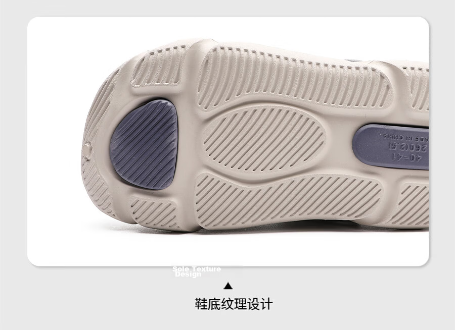 XTEP Men's Beach Sandals Summer New Sports Hollow Shoes A101 Black/Grey Blue 38-39 8
