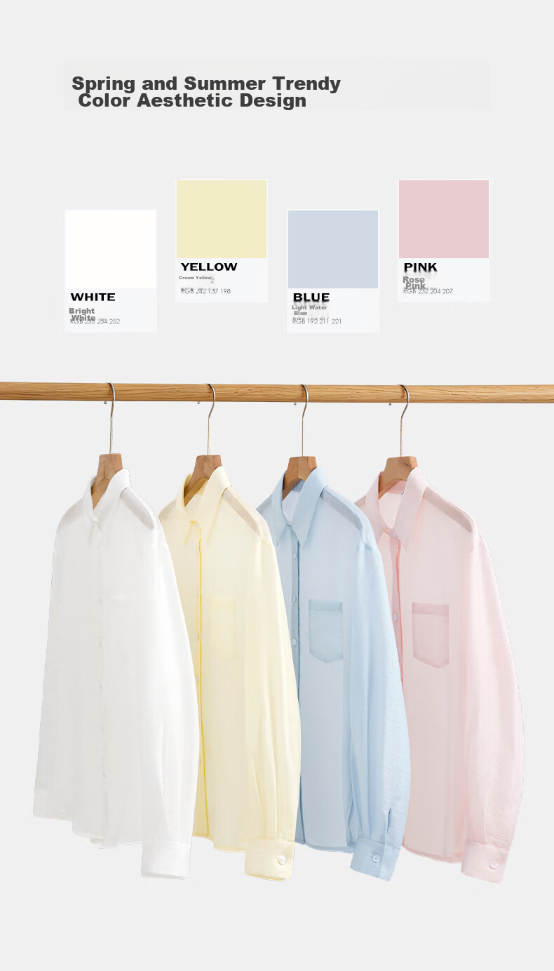 La Chapelle Fashion Trendy Sheer Long Sleeve Shirt Women 2026 Summer New Loose Comfortable Lightweight Breathable Versatile Blouse 6