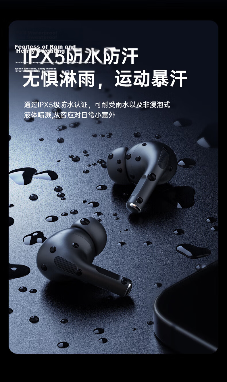 MICROKIA 2026 Latest Model - King Noise Cancelling Bluetooth In-Ear Earphones Deep Active Noise Cancelling Wireless Sports Earbuds Long Battery Life Compatible with Apple Xiaomi VIVO 26