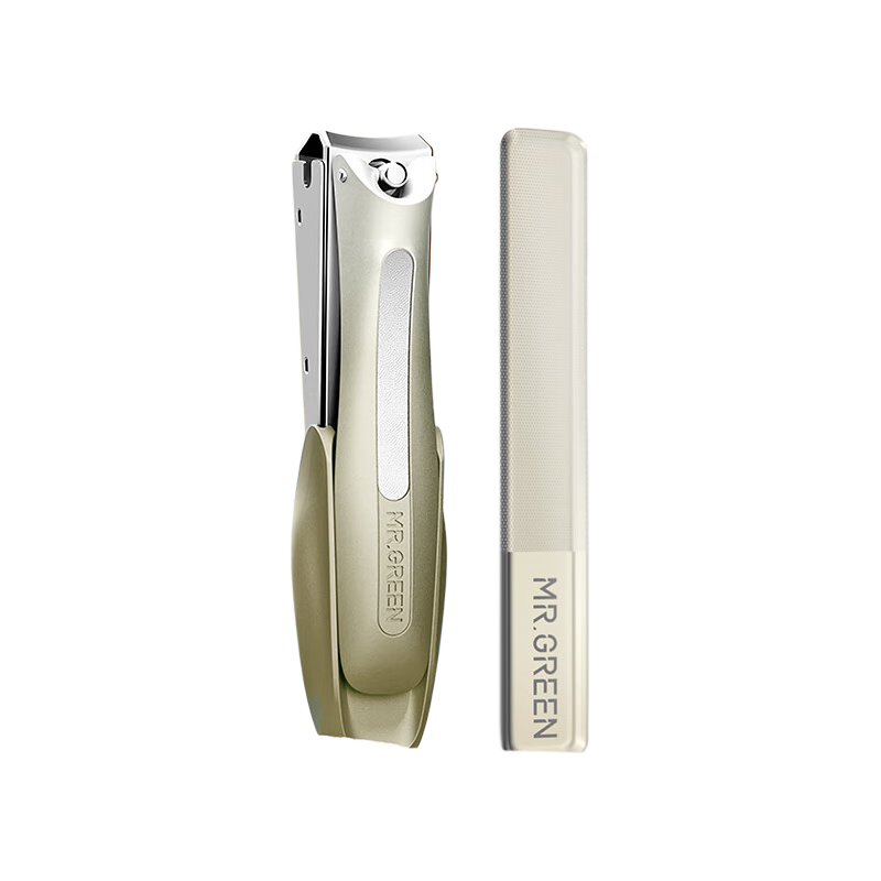 MR.GREEN German Anti-Splash Nail Clipper, Large Double File Nail Nipper with File, Thickened Imported Stainless Steel Time-Saving Scissors, 2-Piece Set, Mr-1138plus Back-To Season Student