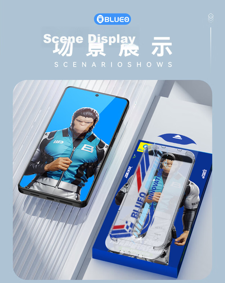 Mr. Blue Ape [Original Ultra Clear + New Space Capsule] Ultrasonic Fingerprint Unlock Screen Protector for Samsung S26 Ultra, S26 Ultra Tempered Glass Anti-Fingerprint Space Capsule Quick-Apply Film 17