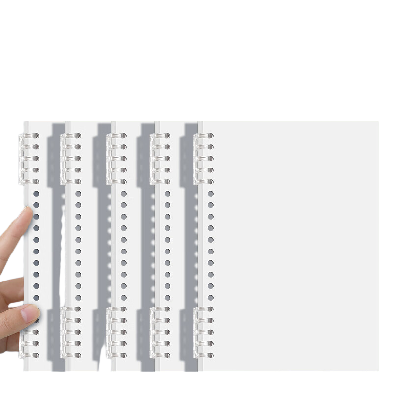 Faramon 5-Pack/A5 Blank Notebook, Comfortable to Hold, Detachable Pages, Refillable, White Paper, Drawing Sketchbook, Student Journal, College Student Error Correction Book, Specialized for Postgraduate Entrance Exam Preparatio