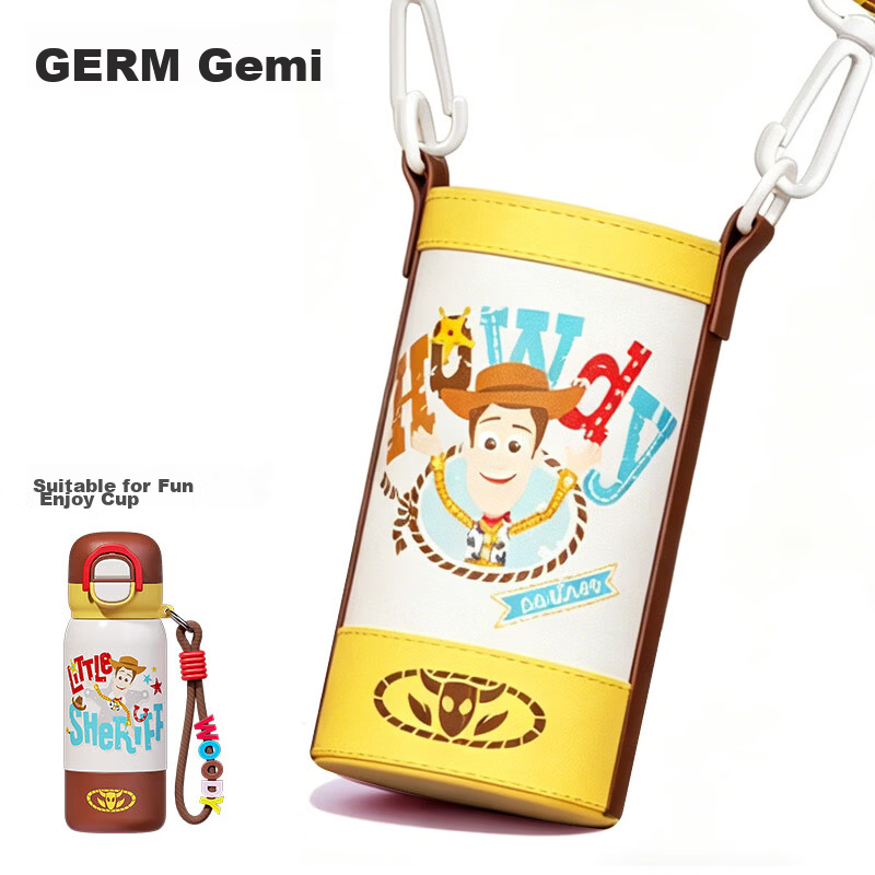 Germ Toy Story Kids Insulated Straw Cup School Water Bottle Student Cup 500ml with Woody Cup Sleeve 3