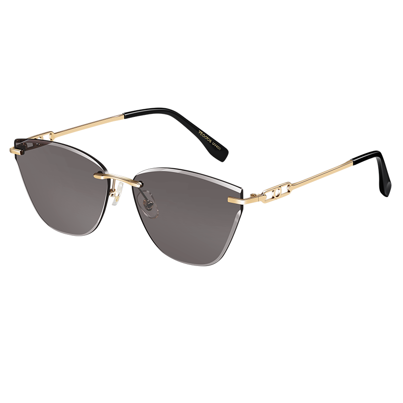 VEGOOS HD Nylon Frameless Cat Eye Sunglasses UV Protection Sun Shades for Men and Women