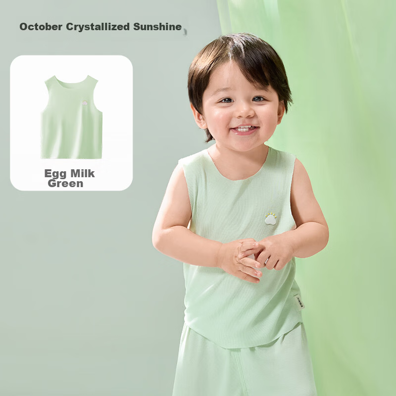 October Crystal Children's Vest Spring Summer Boys Girls Baby Vest