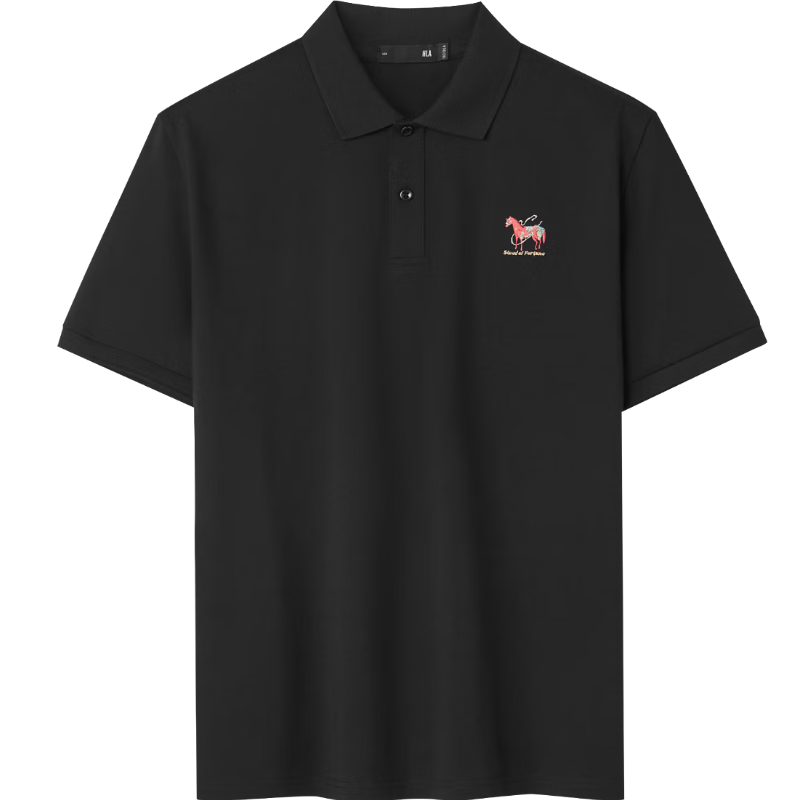HLA Hailan Home Men's Polo Shirt 2026 New Year Dunhuang Series Cool Embroidered Short Sleeve Summer