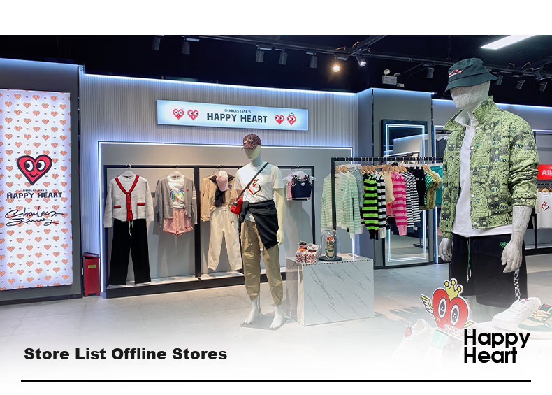 Charles Heart Contrast Collar Couple Pure Cotton Short Sleeve Polo Shirt with Playful Puppy Print Unisex Off-White XS 23