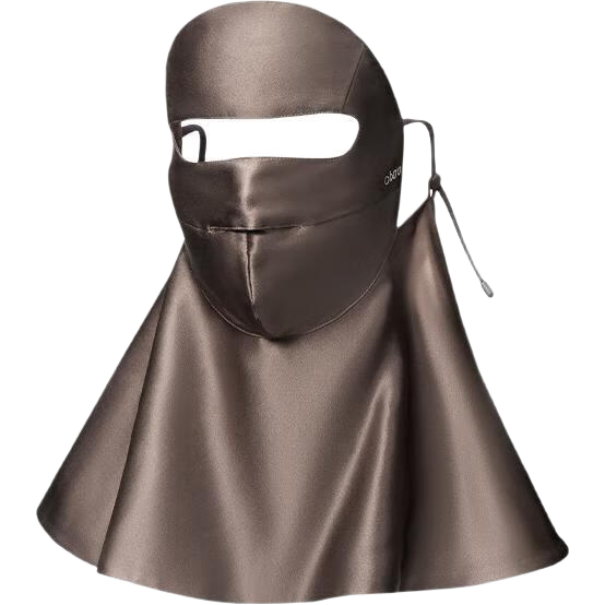 Obsu Japanese Sun Protection Face Mask Neck Guard Thin Summer Sunshade UPF50+ Iron Brown Gray Veil Style