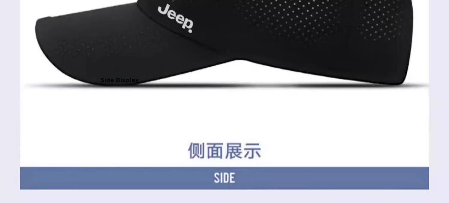 JEEP Men's Summer Outdoor UV Protection Breathable Mesh Adjustable Sunshade Baseball Cap 12
