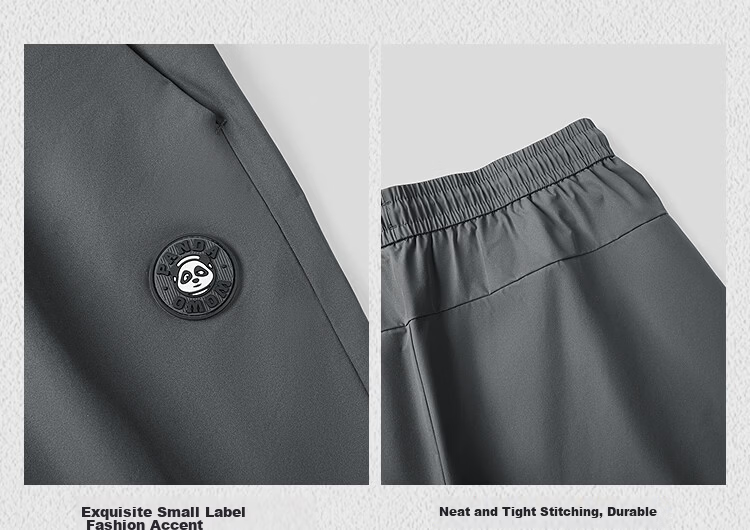 HLA Hailan Home Casual Men's Shorts 26Panda Wowo Panda Series Drawstring Comfortable Summer Shorts for Men 15