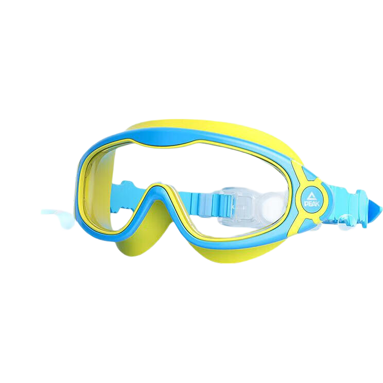 PEAK Children's Swimming Goggles, Large Frame High-Definition Anti-Fog Waterproof Clear Swimming Glasses Diving Mask Equipment for Boys And Girls, 03 Blue And Yellow