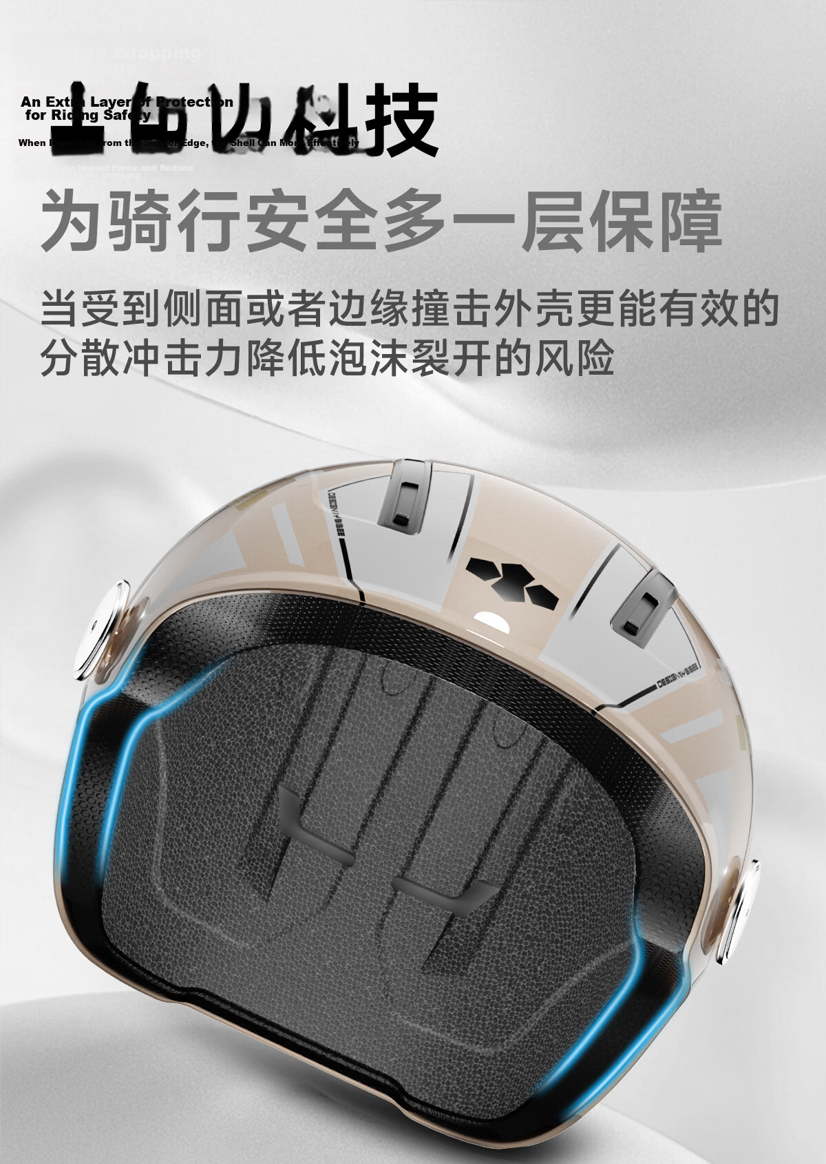 TWOBEE 3C Certified Helmet Electric Scooter Electric Bike Unisex Four-Season Safety Helmet Windproof Half Helmet Gray 7