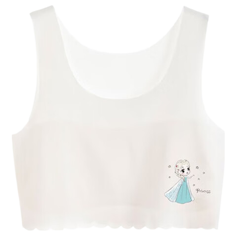 Dingguagua Girls' Underwear Children's Development Stage 1 Summer Ice Silk Thin Vest Bra for Elementary School Girls