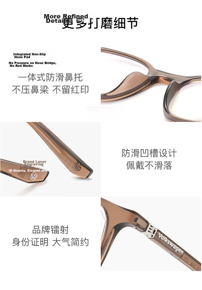 Volkswagen Germany Volkswagen Reading Glasses HD Blue Light Blocking Elderly Women's Premium Authentic 628-250 11