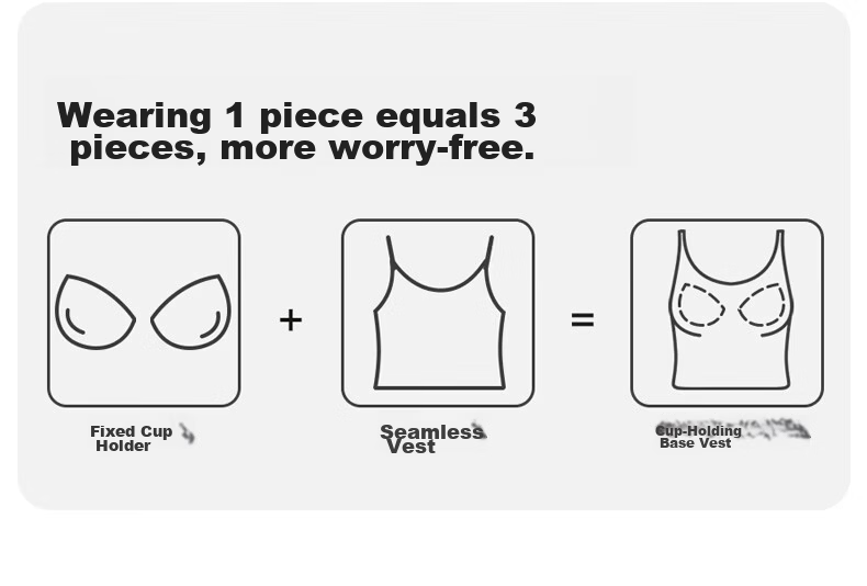 Seamless U-Neck Tank Top for Women Summer No-Bra Slim Fit Skin-Friendly Solid Color Sleeveless T-Shirt 10