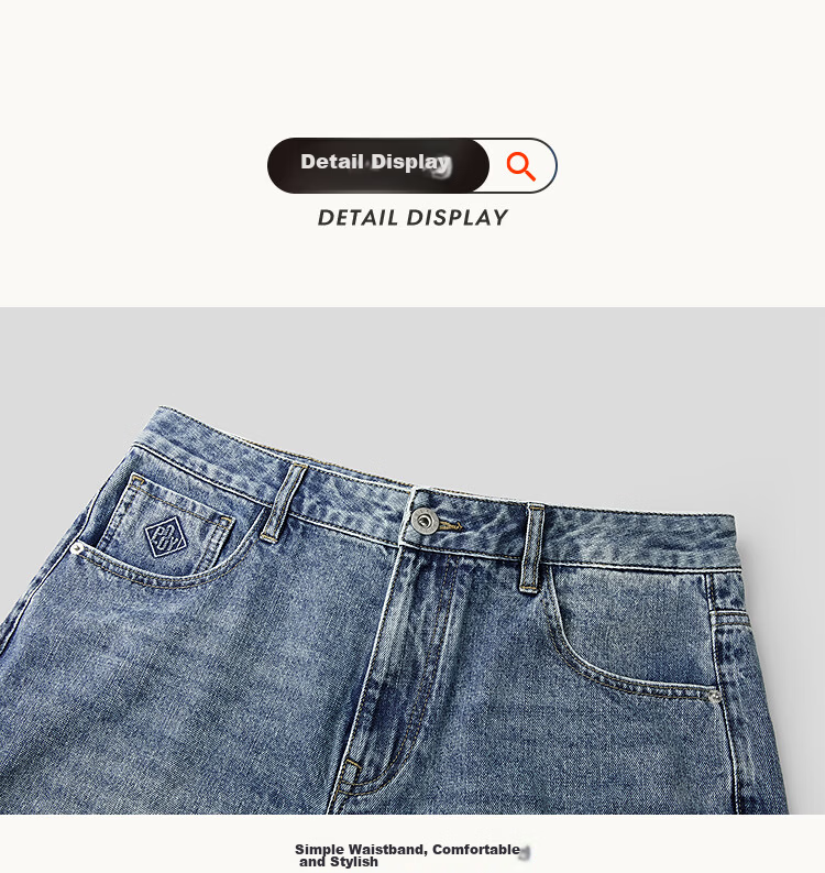 HLA Hailan Home Men's Denim Shorts 26 POWER YOUNG Series Pure Cotton Summer Pants 14