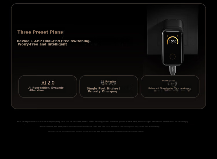 ANKER [Black Myth Wukong Collaboration] Anker Spirit Light Smart Display Charger Pro 160W Prime GaN Type-C Fast Charger Compatible with Apple iPhone 17 18