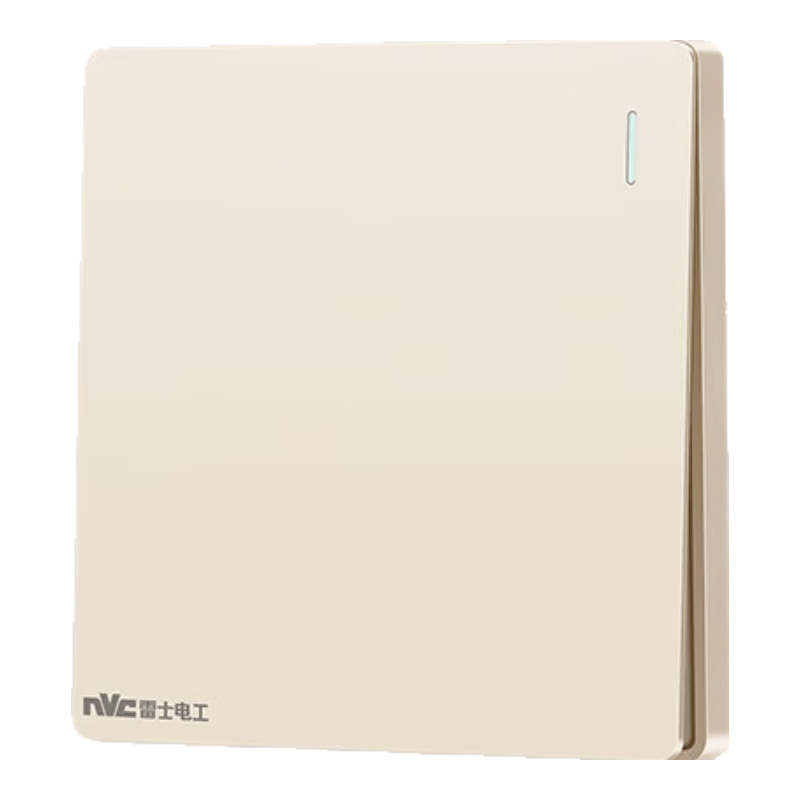 NVC Lighting Electrical Switch Socket No-Paint Cream Large Panel One-Gang Two-Way Wall Power Switch N25 Cream Yellow