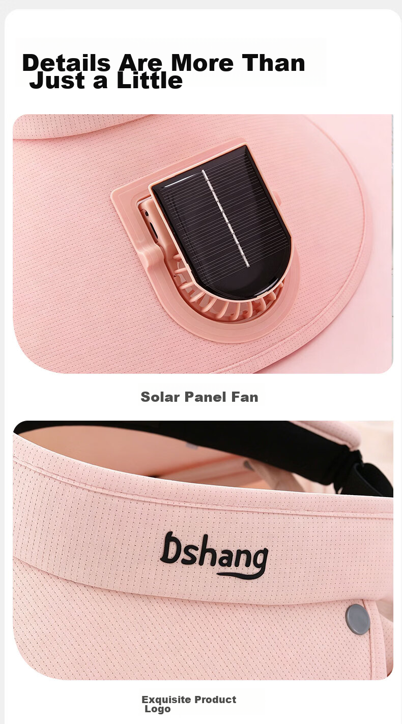 Ousen Kids Solar Fan Hat Summer Sun Protection Cap UV Protection Sun Hat for Girls Ages 3-12 8