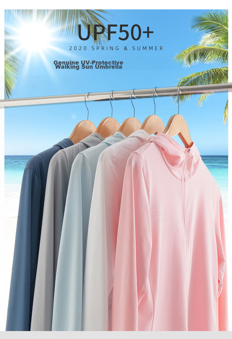 JEANSWEST Women's Summer Ice Silk Cooling UV Protection UPF50+ Breathable Outdoor Jacket Light Blue M 3
