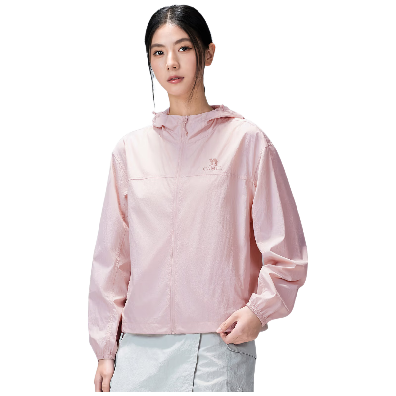 Camel Women's Outdoor Sun Protection Jacket 2026 Spring Summer New Dual-Wear Rain and Sun Cooling Water-Repellent Hooded Sports Jacket for Men