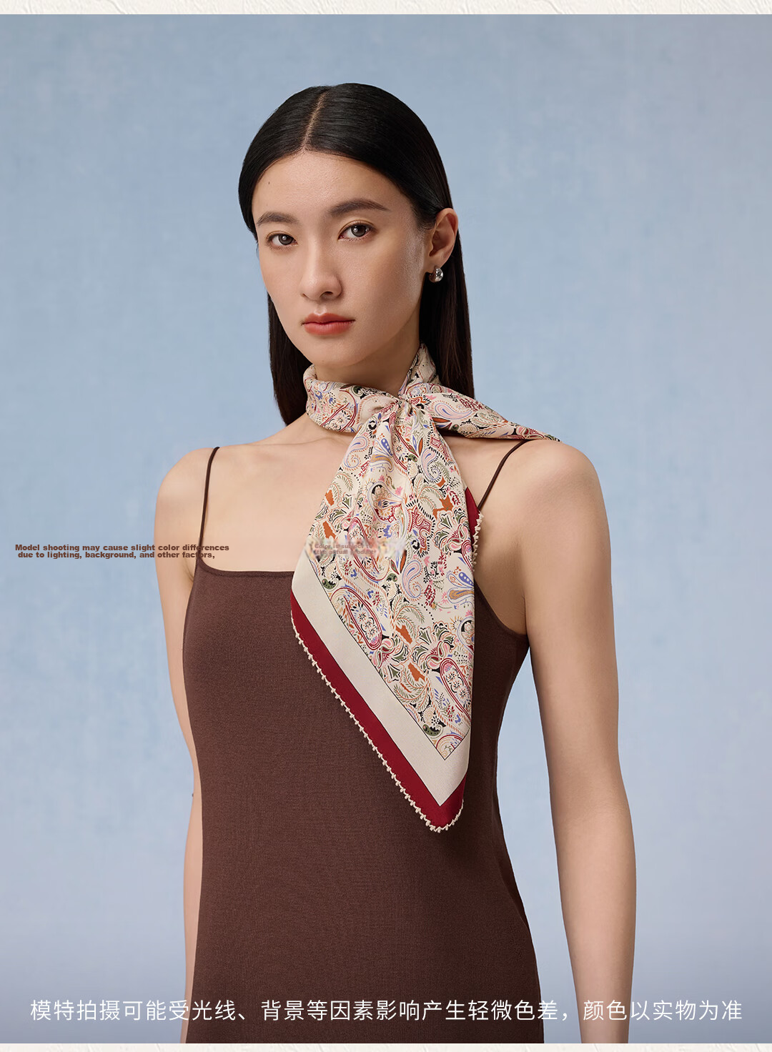 Shanghai Story 100% Mulberry Silk Women's Scarf Double Crepe Square Shawl Birthday Gift for Mom and Girlfriend 10