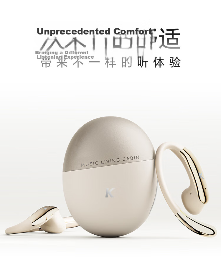 KUGOU KG680 6.0 Bluetooth Wireless Ear-Hanging Earphones Open Bone Conduction Comfortable Ear Clips Sports Running Long Battery Life 5