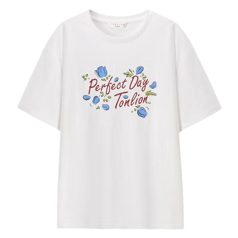 TonLion 2026 Summer Women's Graphic Short Sleeve T-Shirt Casual Fashion Versatile Minimalist Premium Women's Trendy T-Shirt
