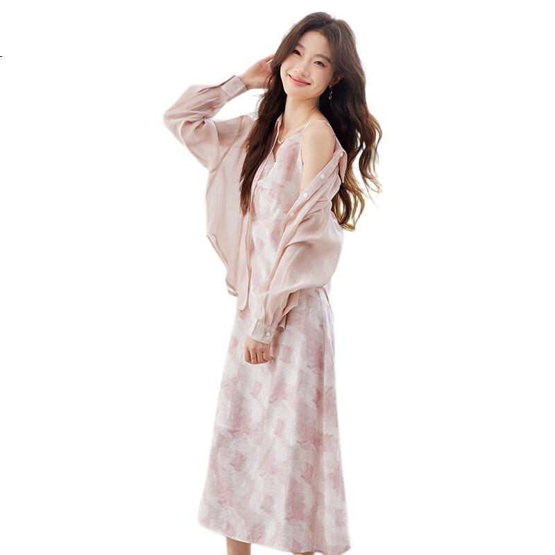 Jeanswest Women's Shirt 2026 Summer Tencel Lyocell Long Sleeve Lightweight Casual Breathable Pink Shirt M