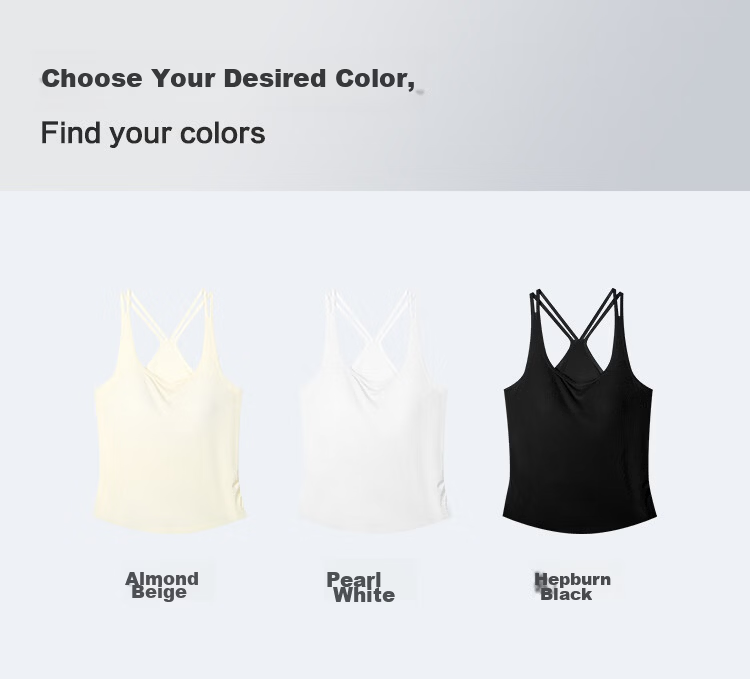 Hongdou 10A Antibacterial Cooling Smooth Modal Padded Slim Fit Versatile Double-Strap Women's Tank Top 12