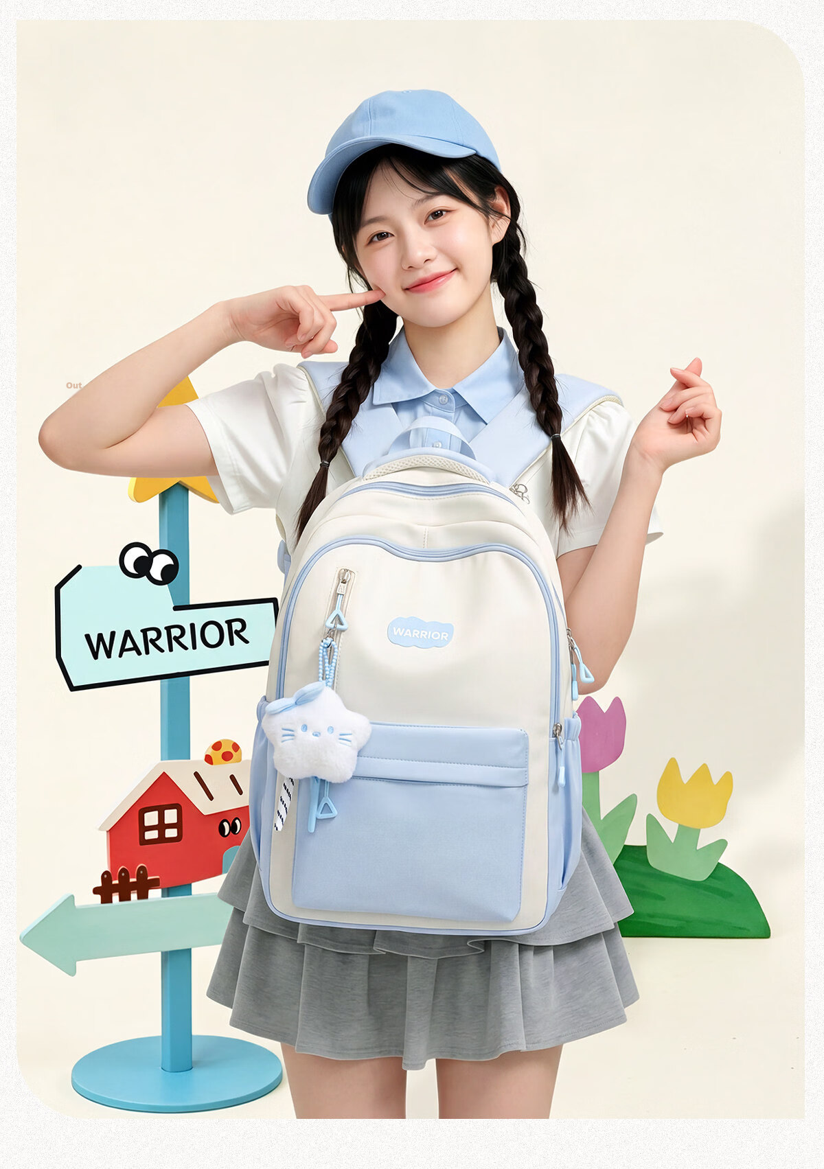 Warrior Women's Backpack 2026 New Style High School Student Fashion Lightweight Large Capacity Travel College Laptop Bag 14