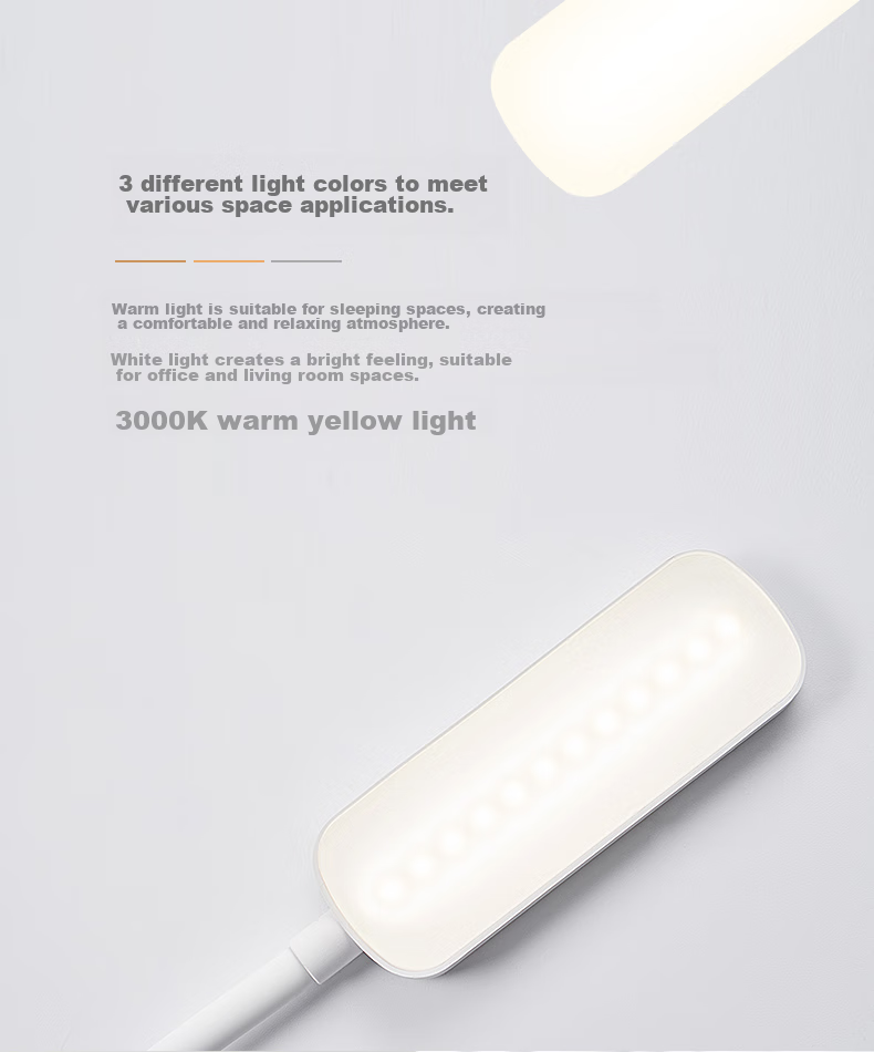 DELIXI Dual-Use Desk Lamp with Charging Port, Home Study Reading Light, Bedroom Dorm Clip-On Lamp Bedside Lamp 7