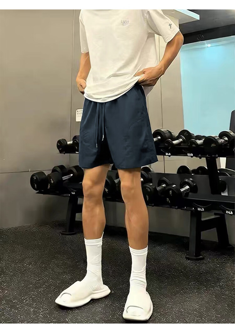 Foss Phil Men's Summer American Casual Lightweight Quick-Dry Straight Loose Sports Shorts DK25377 Off-White XL 5