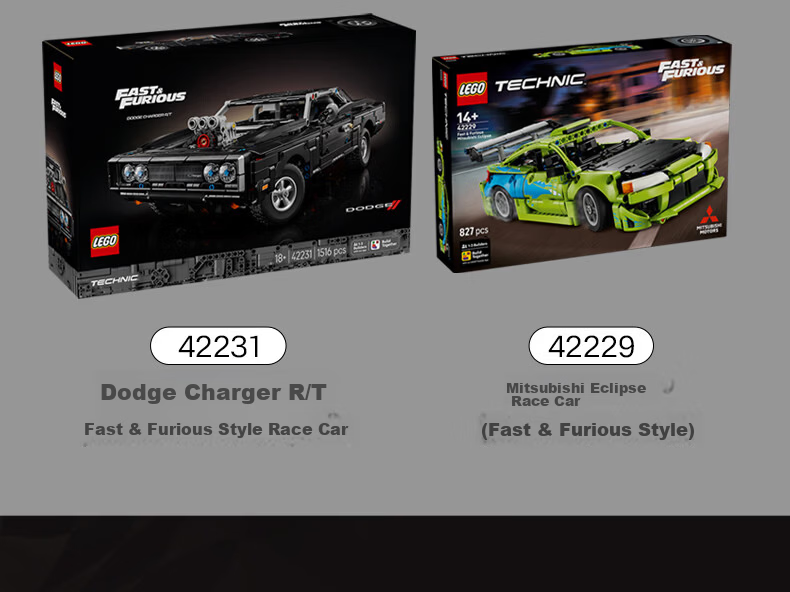 LEGO Building Blocks Mechanical Set 42229 Mitsubishi Eclipse Race Car Kids Boys Girls Toy Birthday Gift Home Decor 8