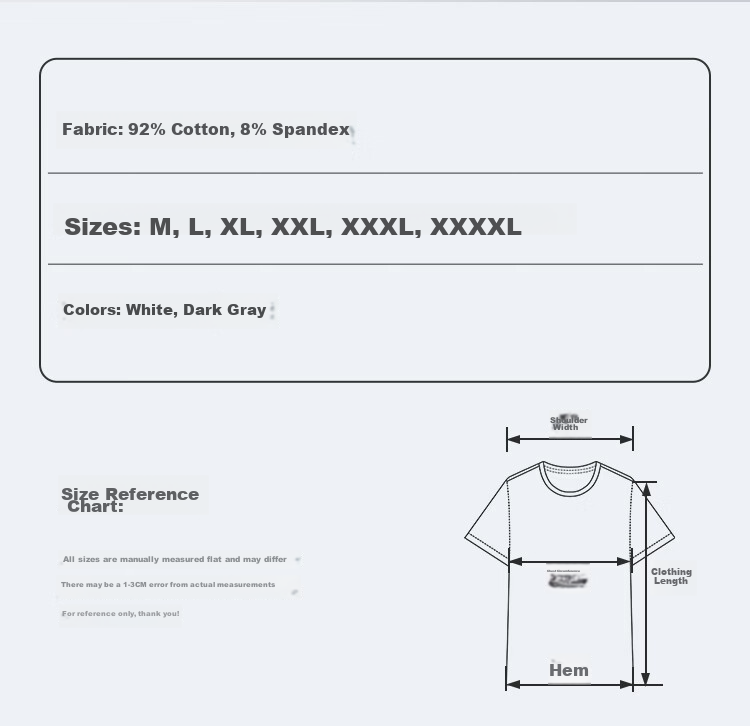 Hodohome Men's Soft Cotton Basic T-Shirt Round Neck Short Sleeve White Solid Color Simple Fashion White 170 11