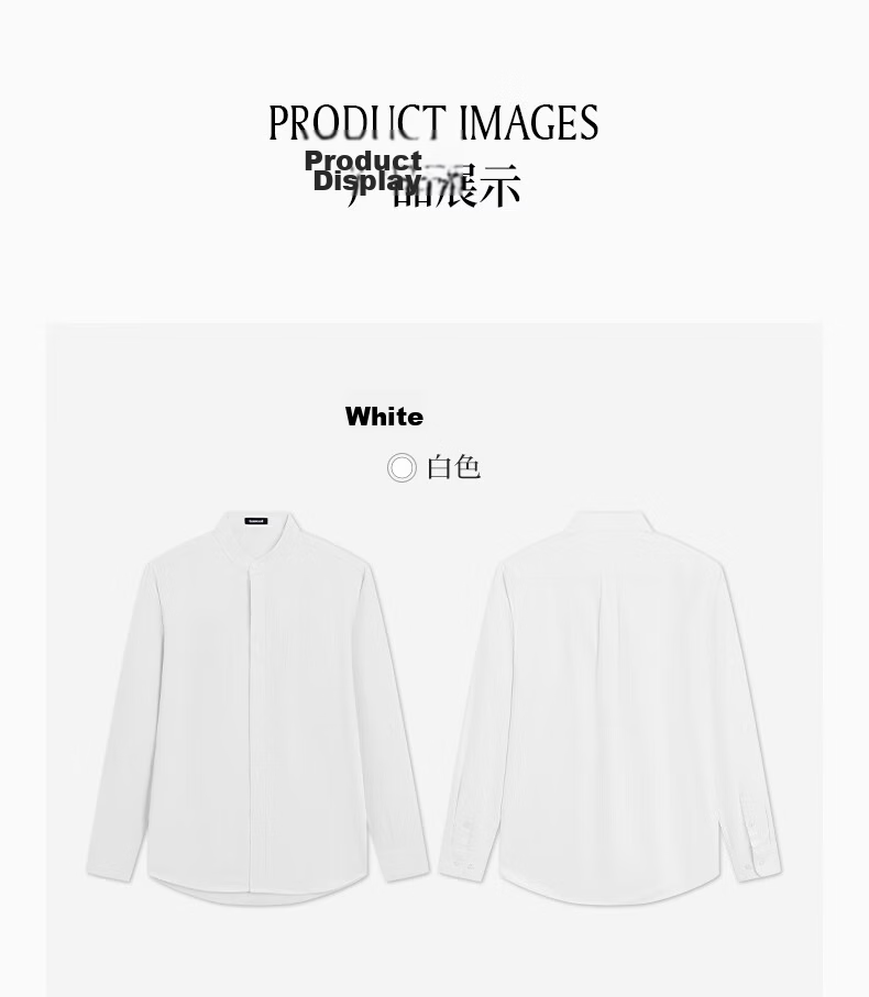 Texwood Deshi Active Apple Standard Shoulder Cotton Casual Stand Collar Oxford Shirt White S 10