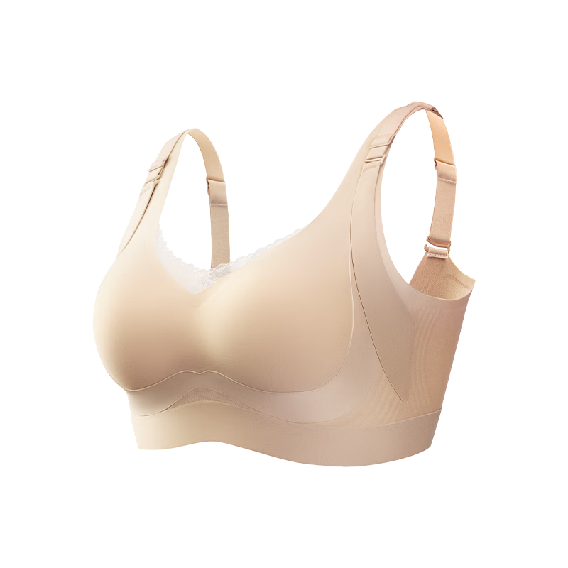GRACEWELL Double Lift Bra for Large Bust, 2026 New Style, Push-Up, Side Support, Anti-Sagging, Seamless Nude Bra, Size M