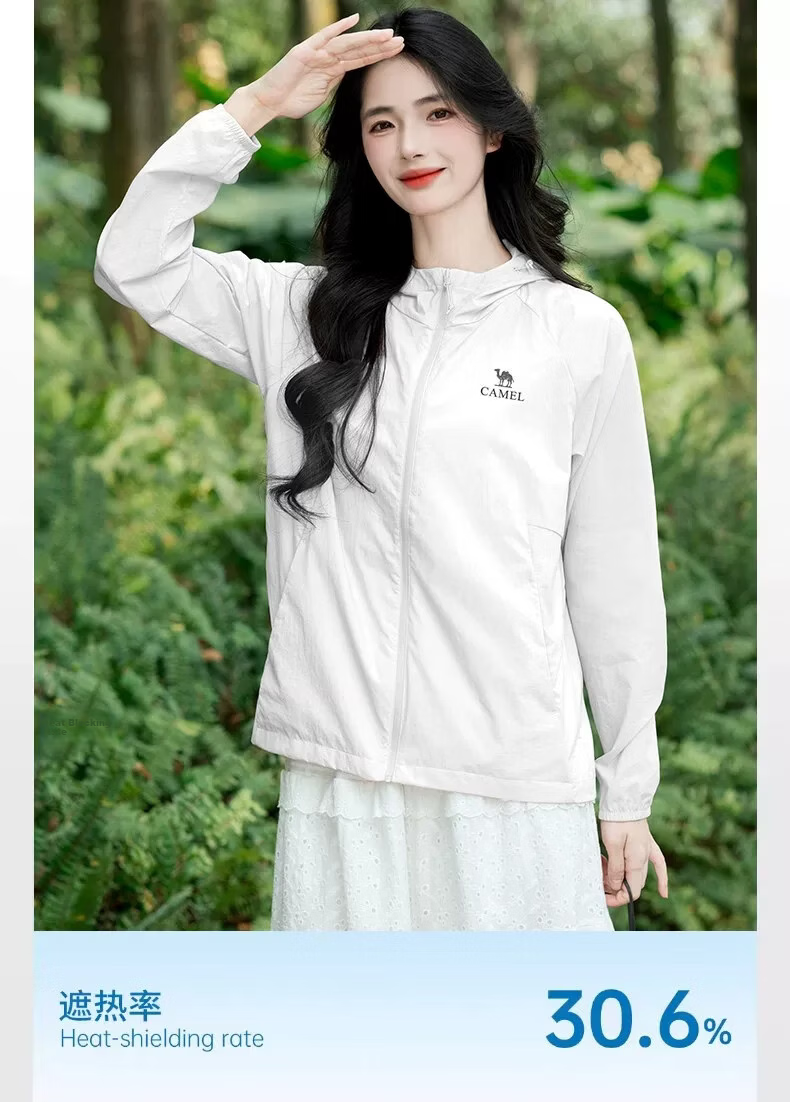 Camel Women's Original Yarn Sun Protection Jacket 2026 Spring Summer New UPF1000 Cooling Water-Repellent Sports Coat 8