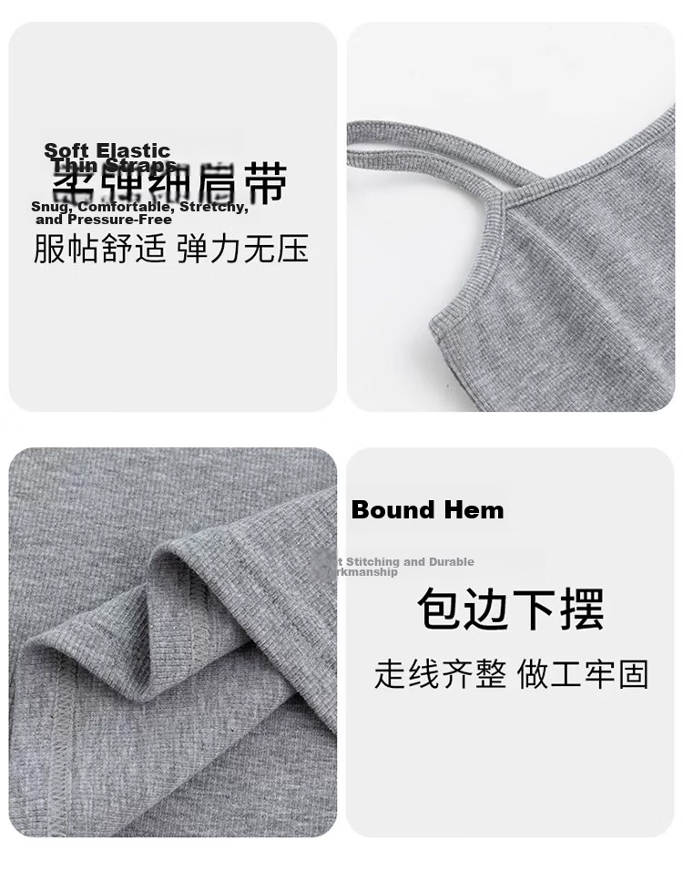Miiow Women's Camisole 2026 New Spring Summer Outerwear Side Coverage Beautiful Back Sleeveless Base Layer Top for Women 11