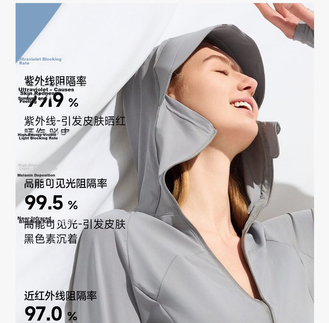 SUPIELD Full Spectrum Professional UV Protection Slim Fit Waist-Defining Sun Protection Jacket for Women, Arctic Gray, Size S 4