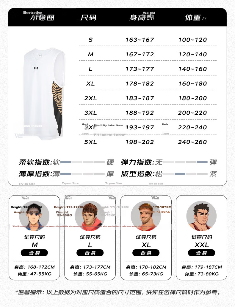Under Armour Men's Short Sleeve Sports Tank Top Summer Quick-Dry Breathable Loose Fitness Running Training Basketball Shirt 3