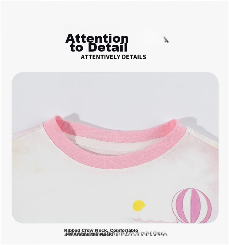 Disney Spring Summer New Girls Ice Cool Short Sleeve T-Shirt Lightweight Breathable Anti-Mosquito Long Pants Casual Set Pastel Color 130 21