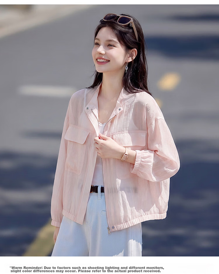 TonLion 2026 New Summer Women's Short Round Neck Cardigan Pink Korean Loose Casual Style 6