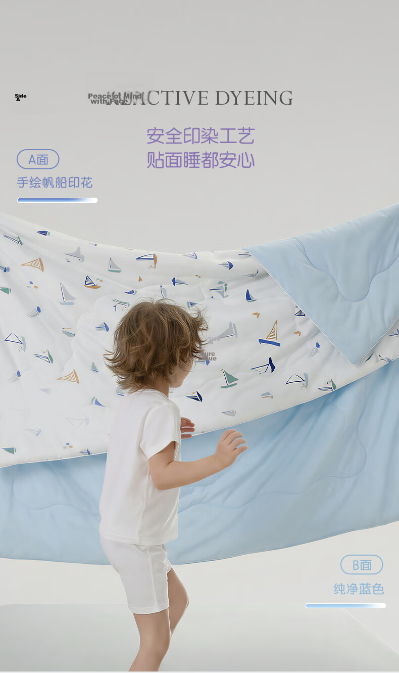 Luolaikids Baby Class A Machine Washable Cooling Air Conditioning Quilt, Children's Summer Cool Quilt, Kindergarten Summer Quilt, Small Blanket, 200*230cm 10